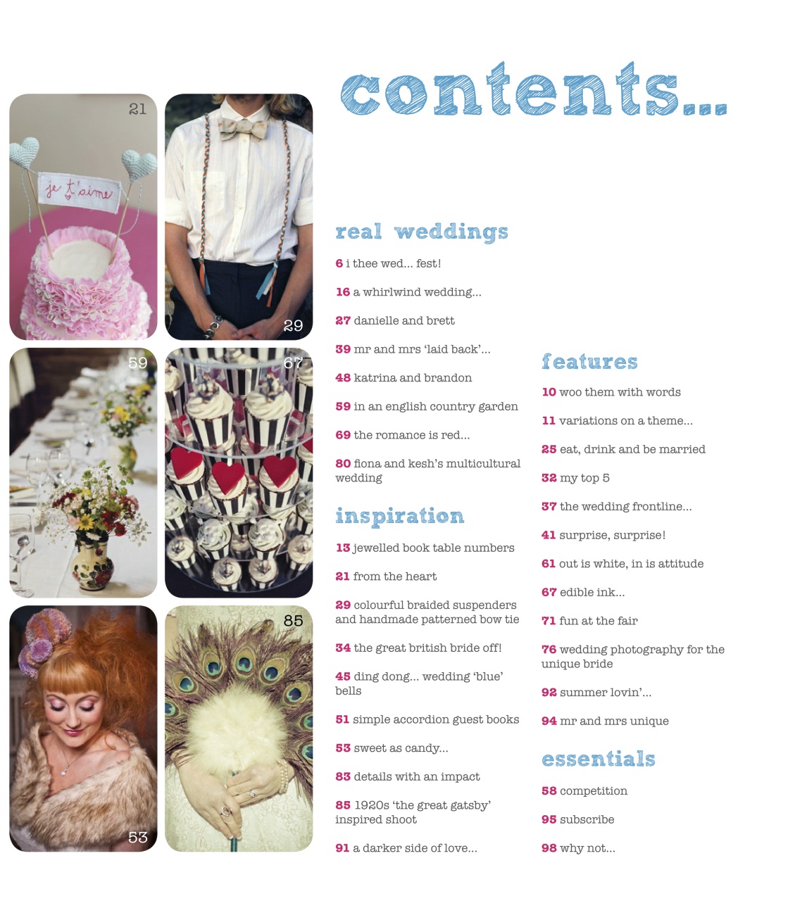 Unique Bride Preview Pages