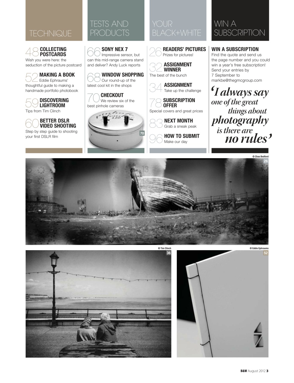 Black+White Photography Preview Pages