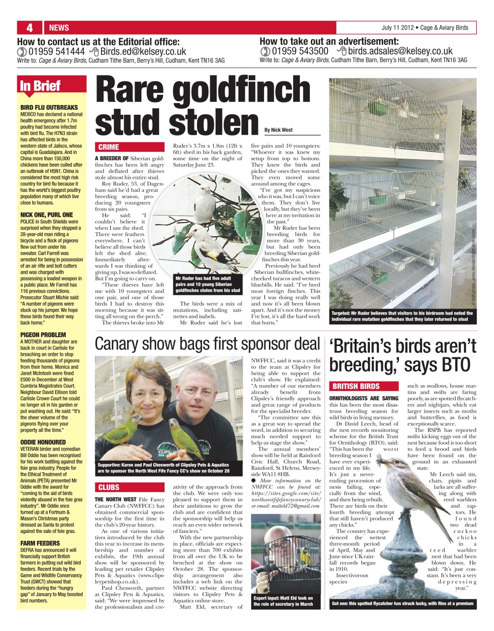 Cage & Aviary Birds Preview Pages