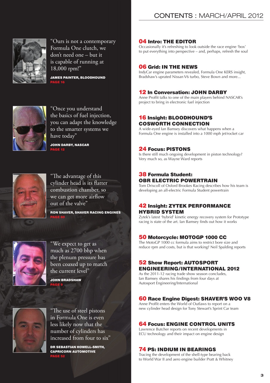 Race Engine Technology Preview Pages