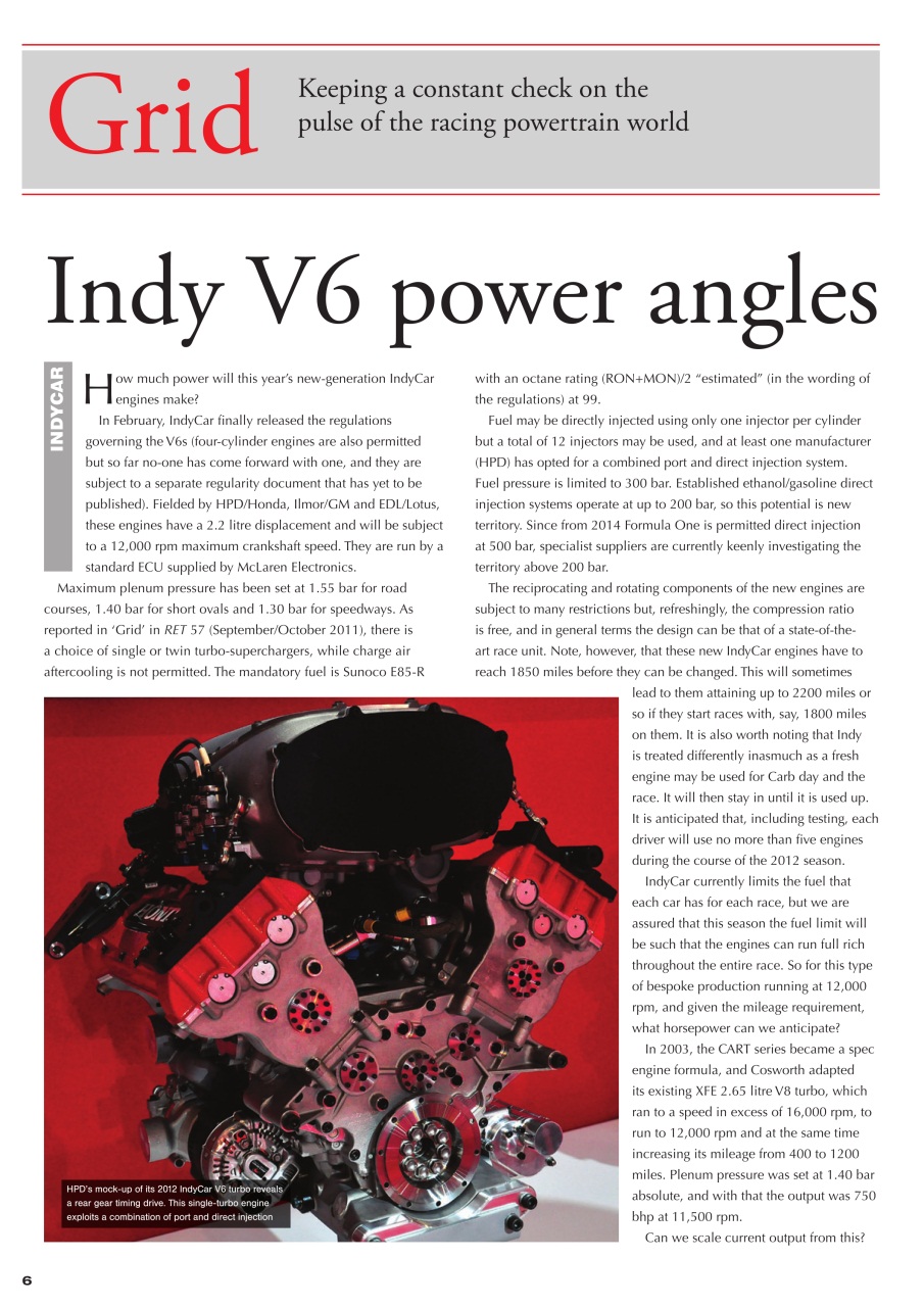 Race Engine Technology Preview Pages