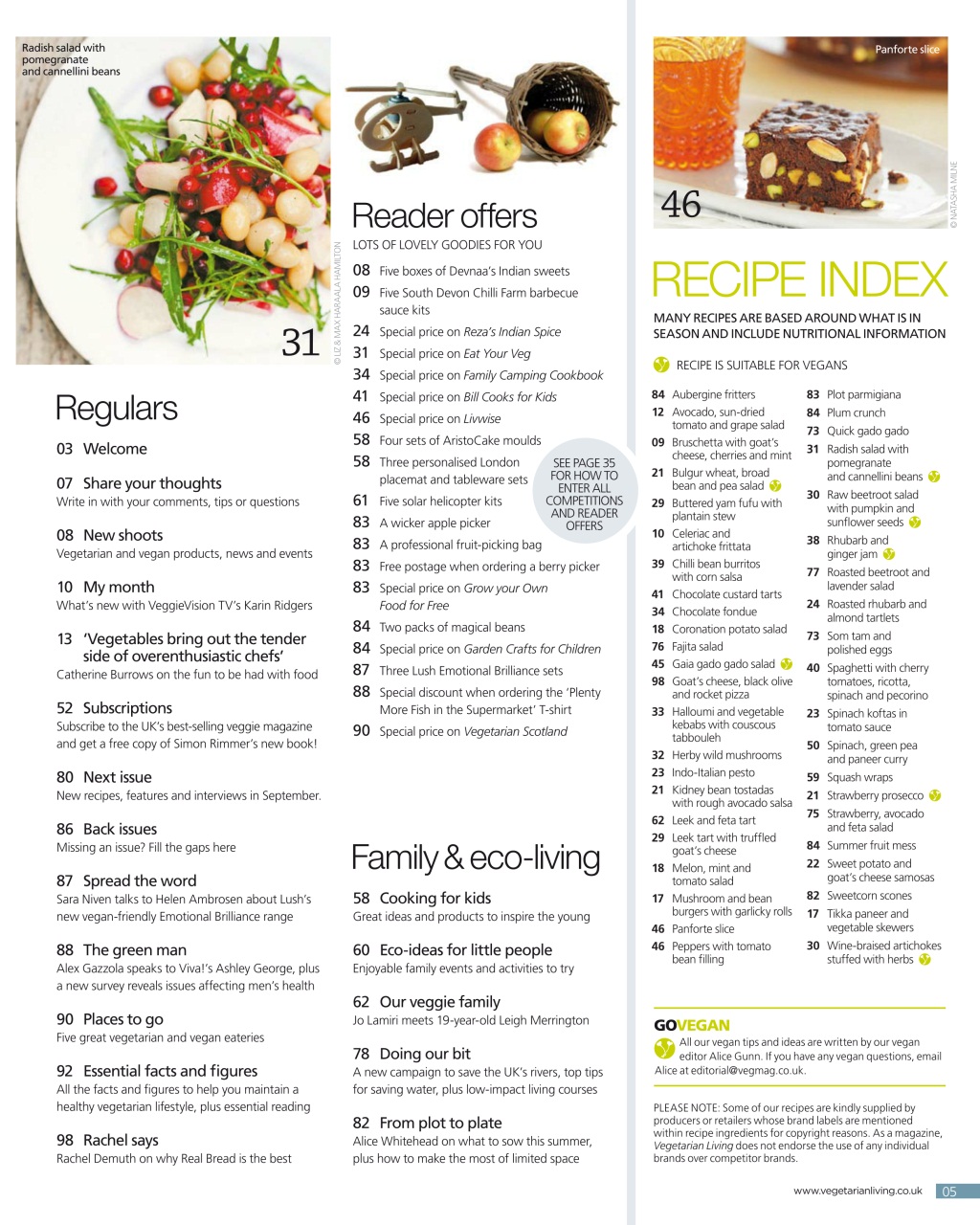 Vegetarian Living Preview Pages