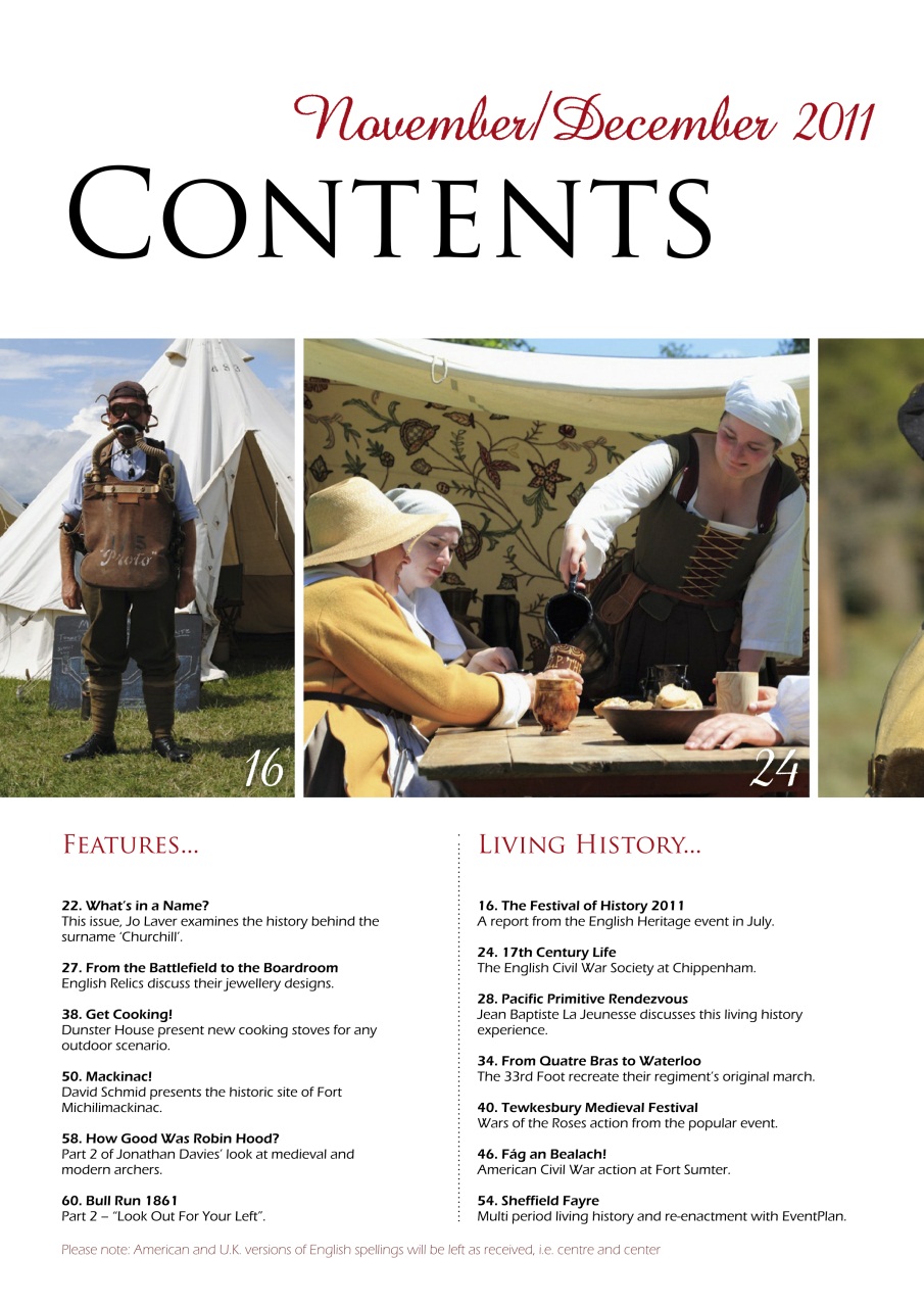 Skirmish Living History Preview Pages