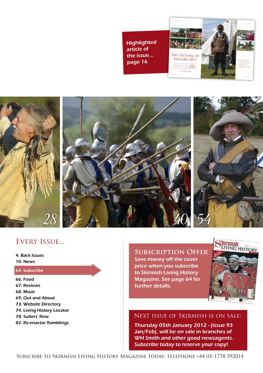 Skirmish Living History Preview Pages