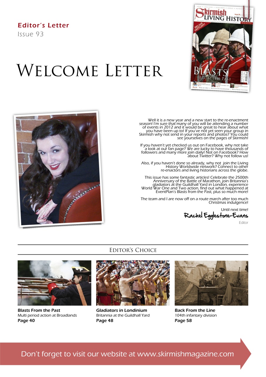 Skirmish Living History Preview Pages