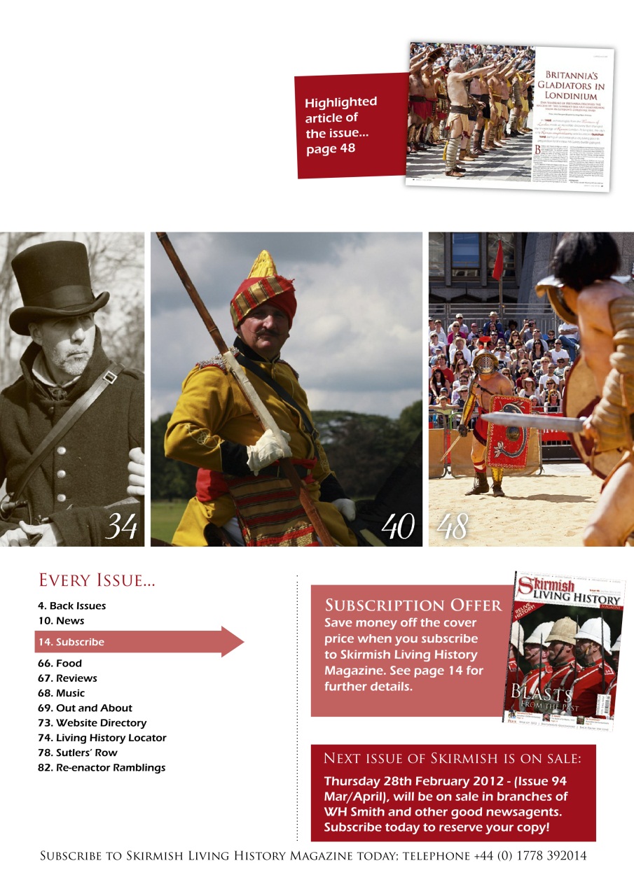 Skirmish Living History Preview Pages