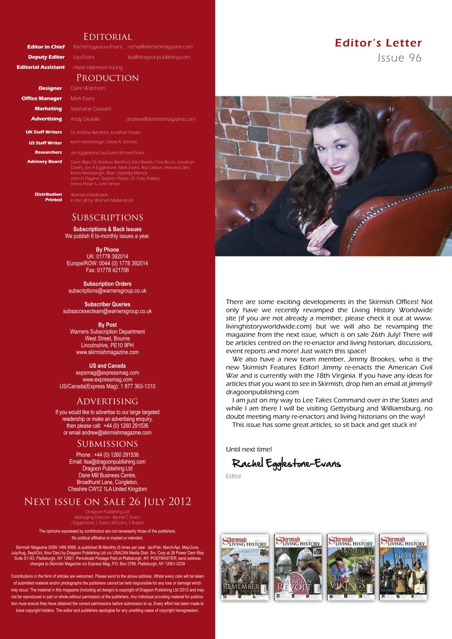 Skirmish Living History Preview Pages