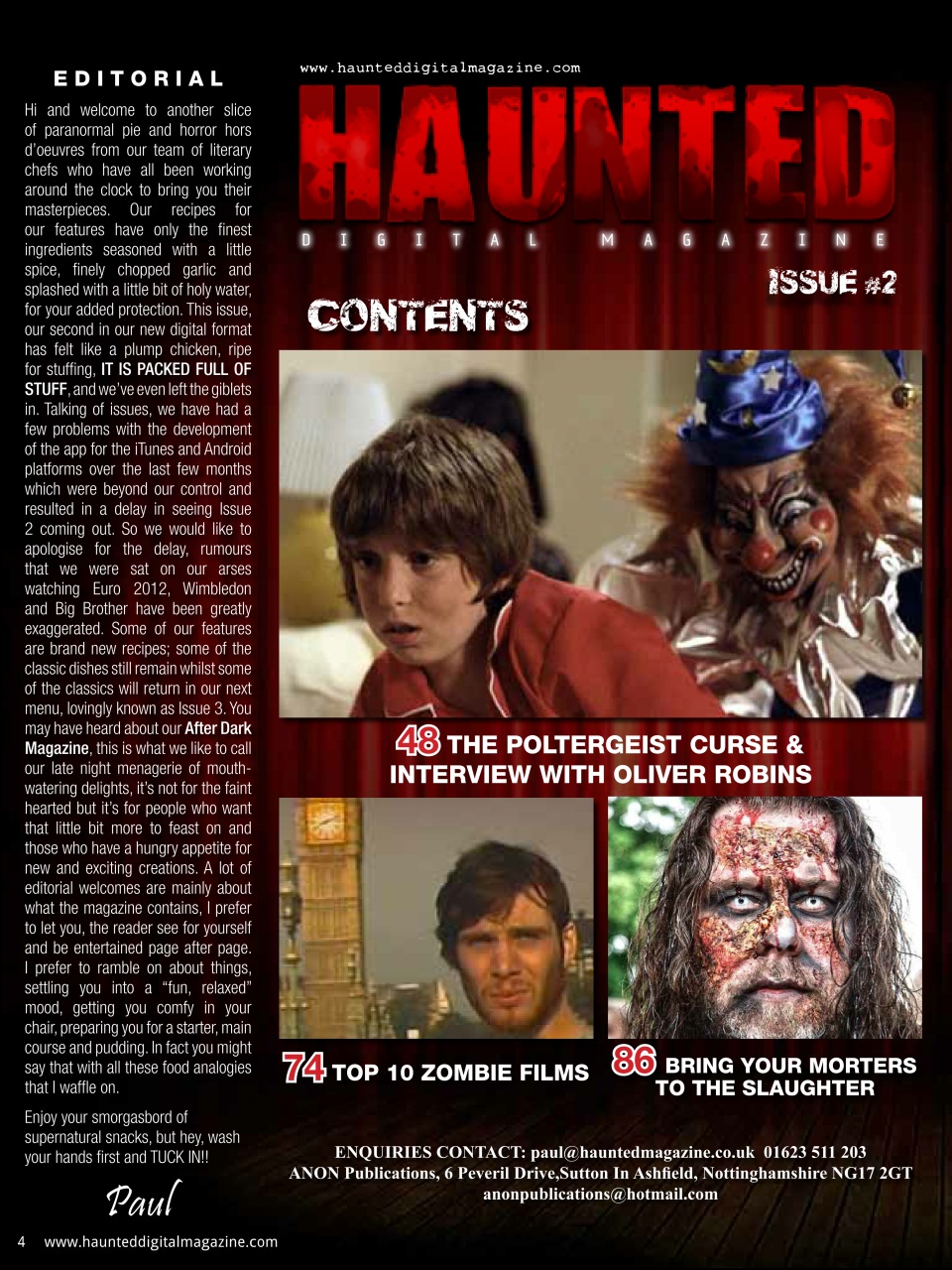 Haunted Magazine Preview Pages