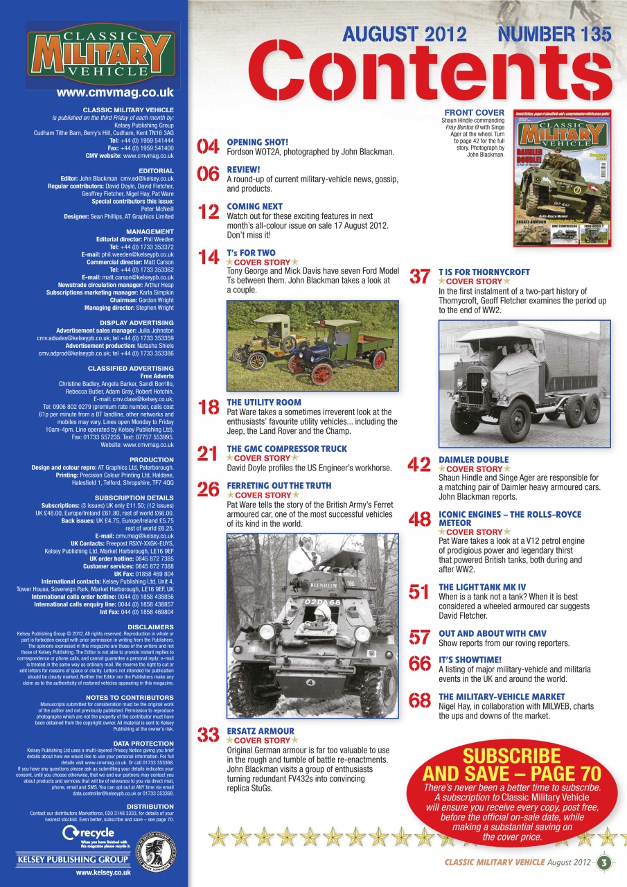Classic Military Vehicle Preview Pages