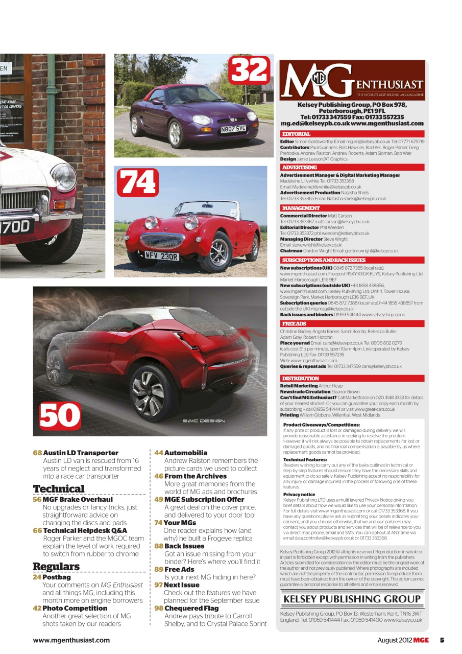 MG Enthusiast Preview Pages