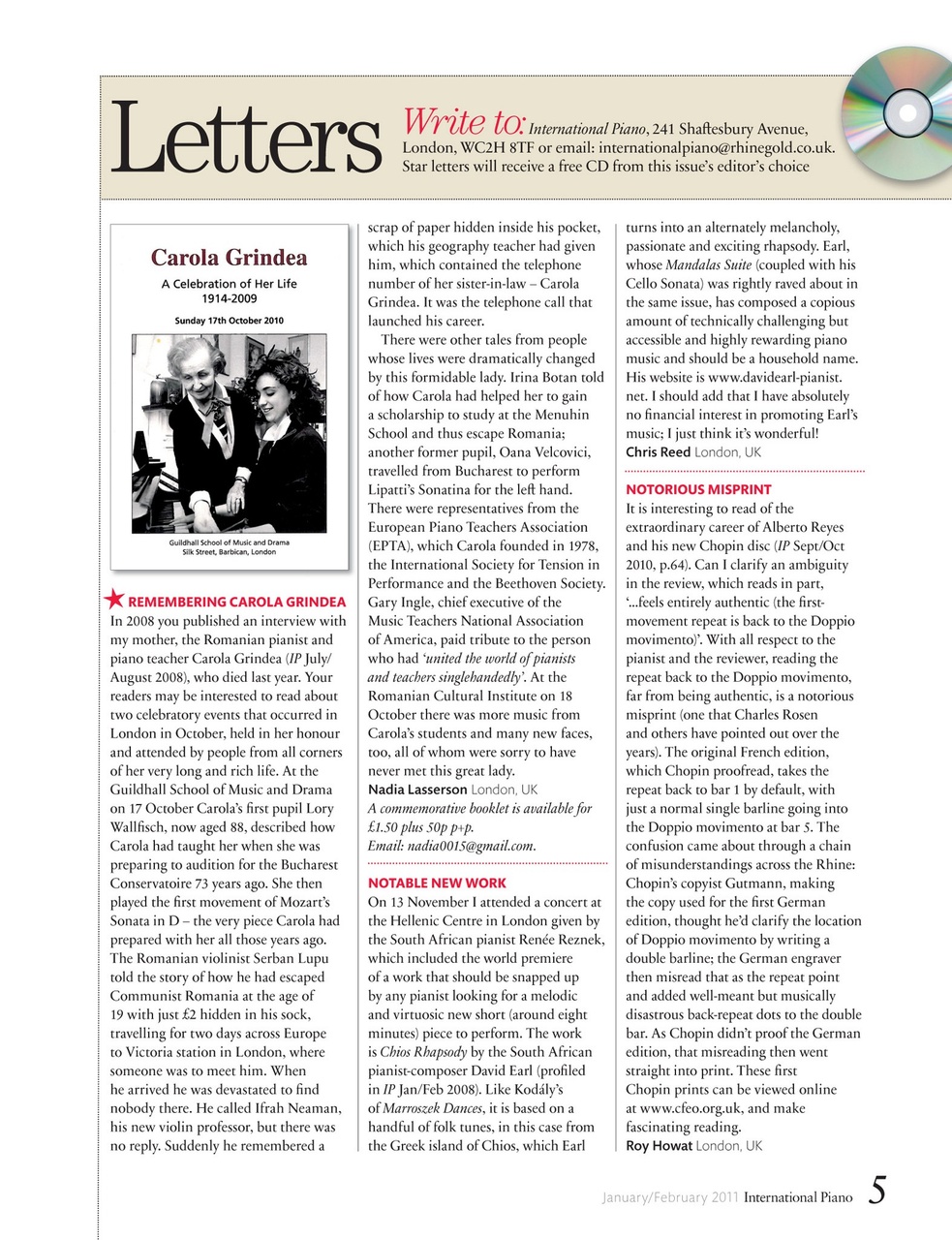 International Piano Preview Pages