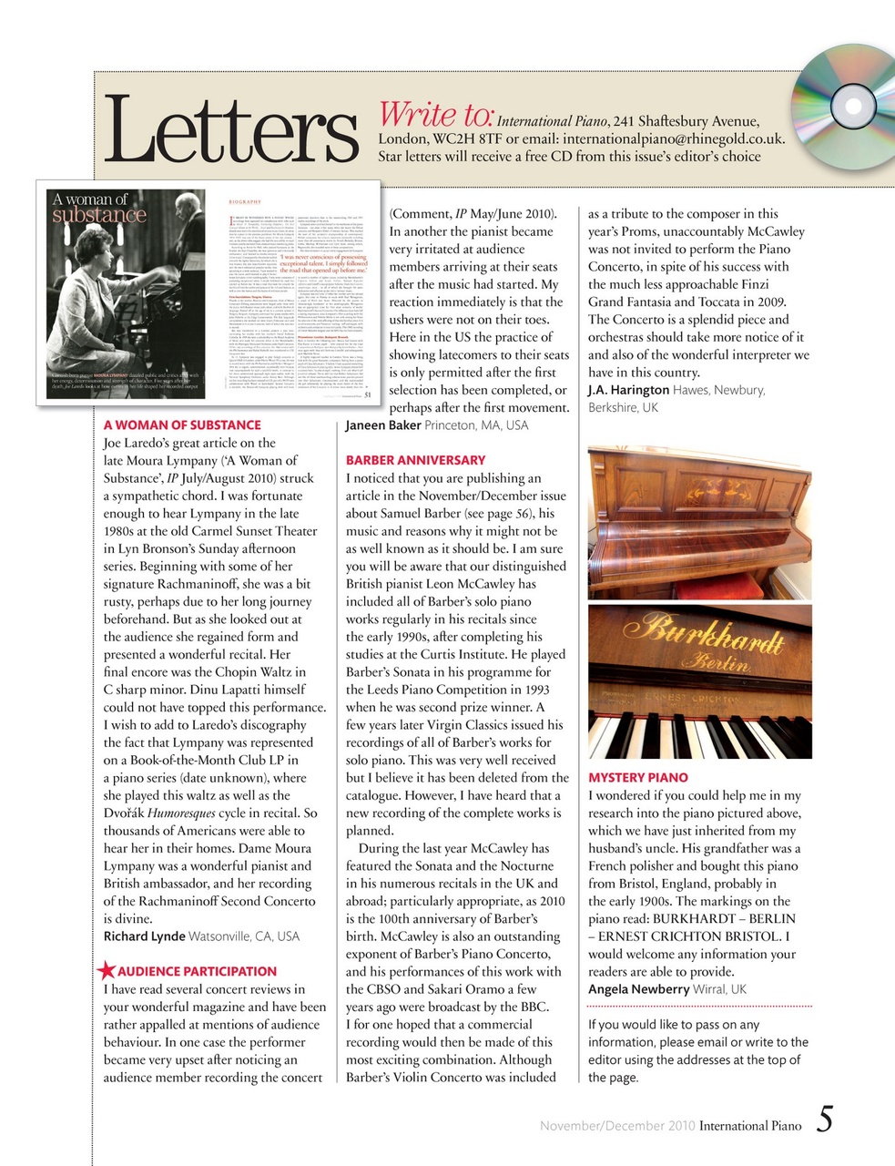 International Piano Preview Pages