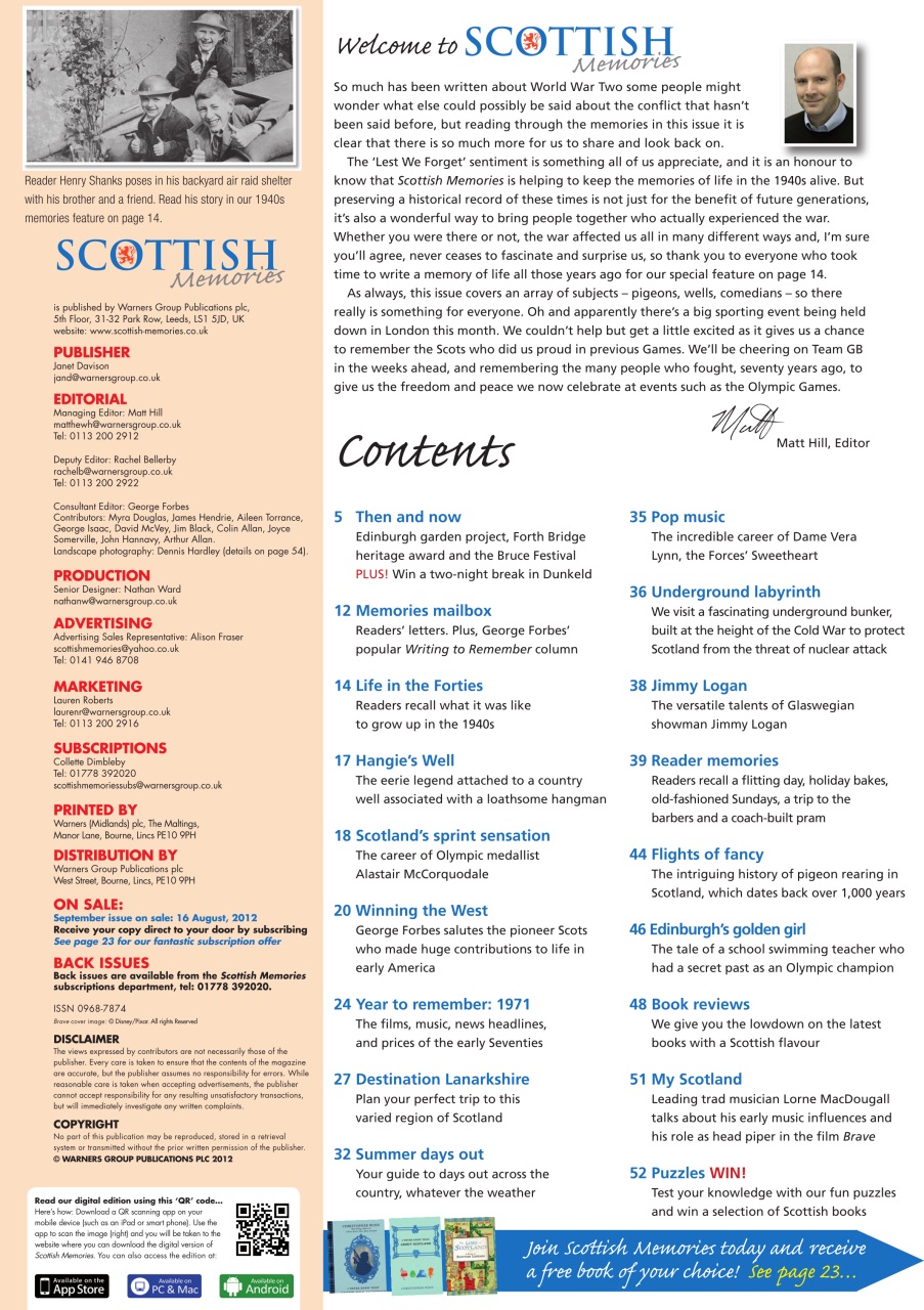 Scottish Memories Preview Pages