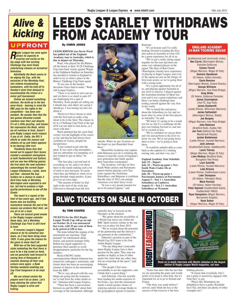 League Express Preview Pages