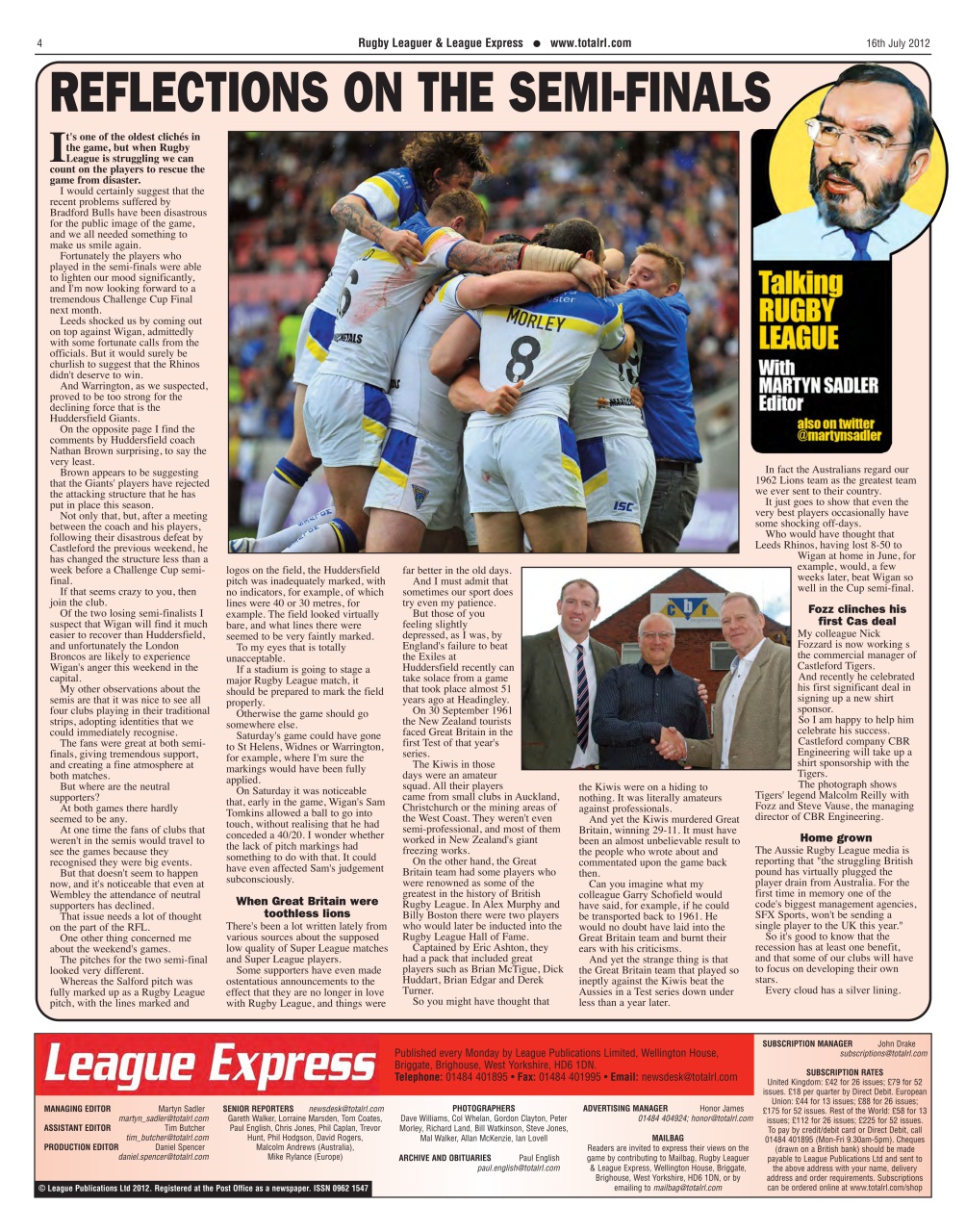 League Express Preview Pages