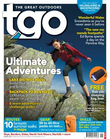 TGO - The Great Outdoors Magazine issue August - Adventure Special