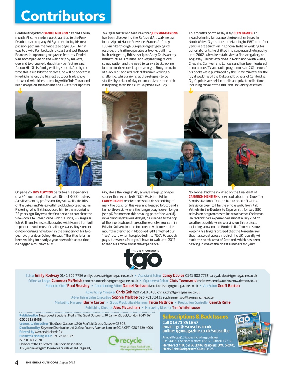 TGO - The Great Outdoors Magazine Preview Pages