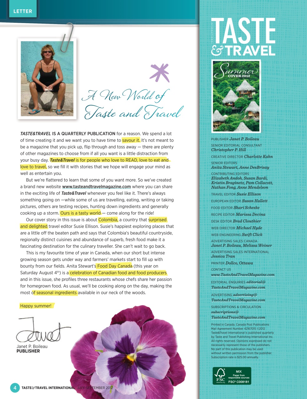 Taste & Travel International Preview Pages