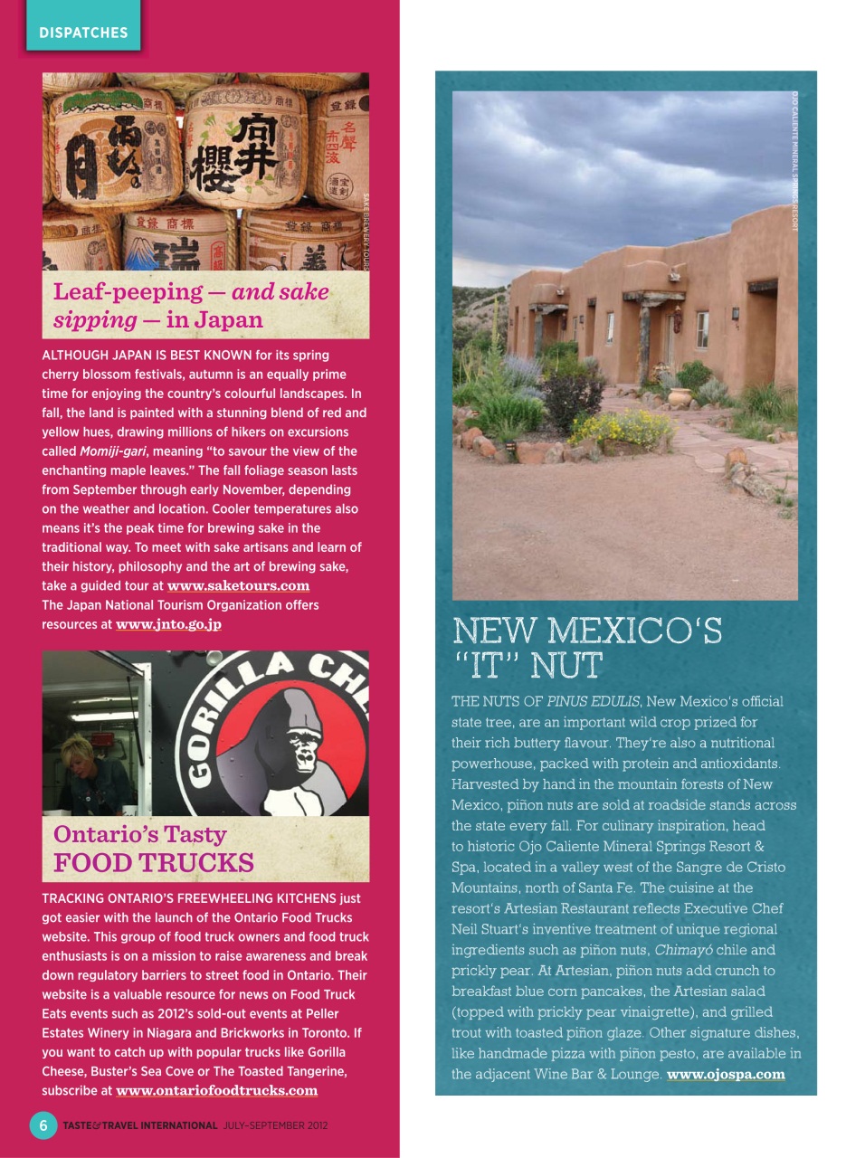 Taste & Travel International Preview Pages