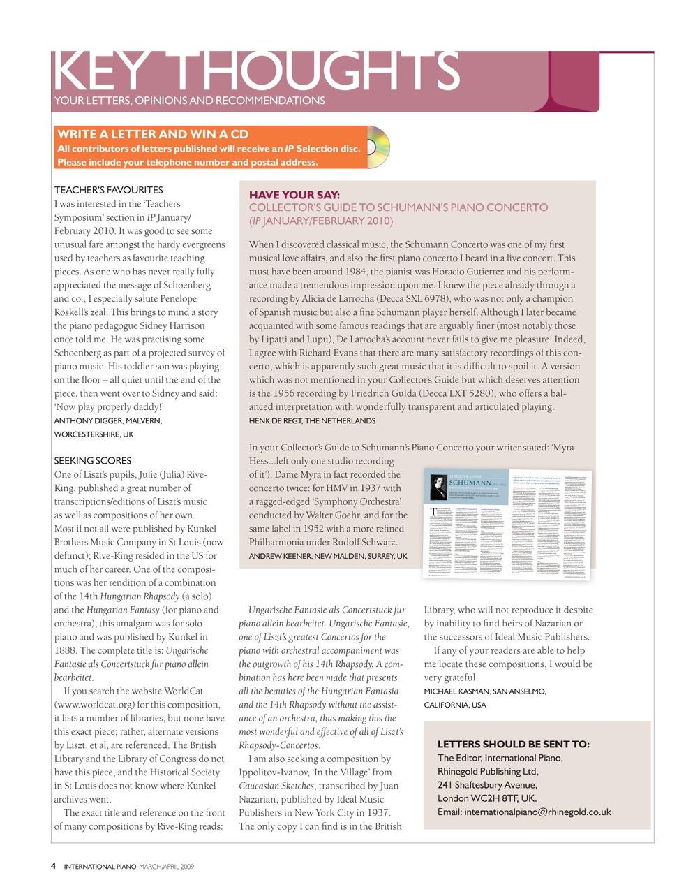 International Piano Preview Pages