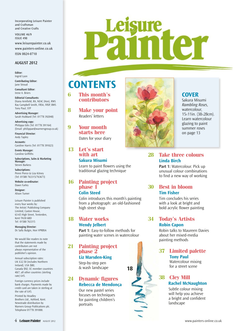 Leisure Painter & The Artist Preview Pages