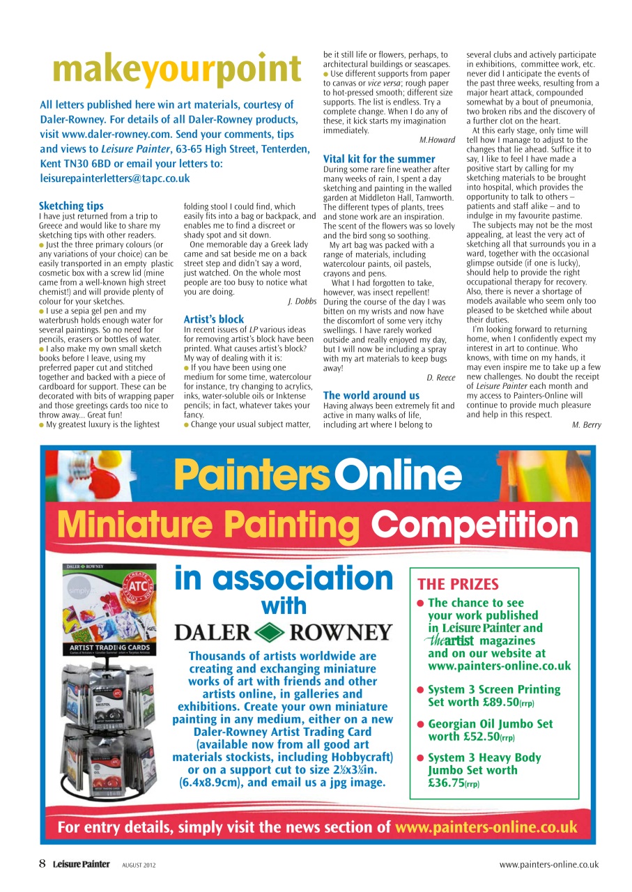 Leisure Painter & The Artist Preview Pages