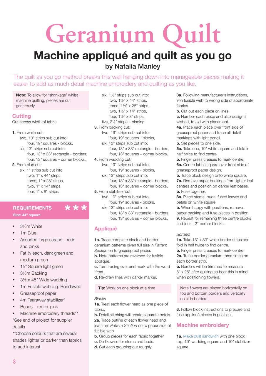 Patchwork and Quilting Preview Pages