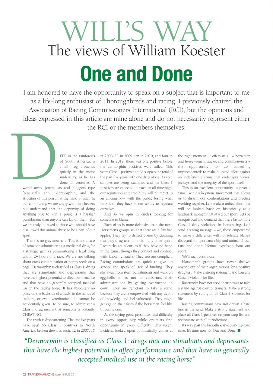 North American Trainer Magazine - horse racing Preview Pages