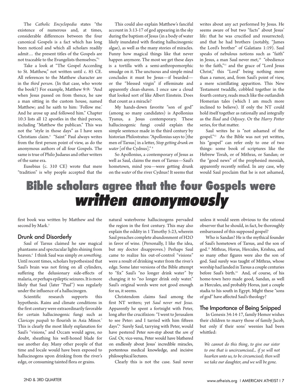American Atheist Preview Pages