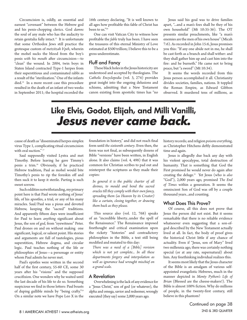 American Atheist Preview Pages