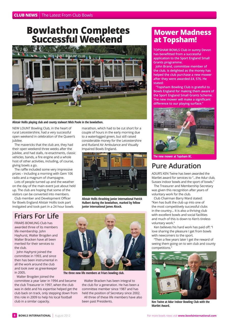 Bowls International Preview Pages