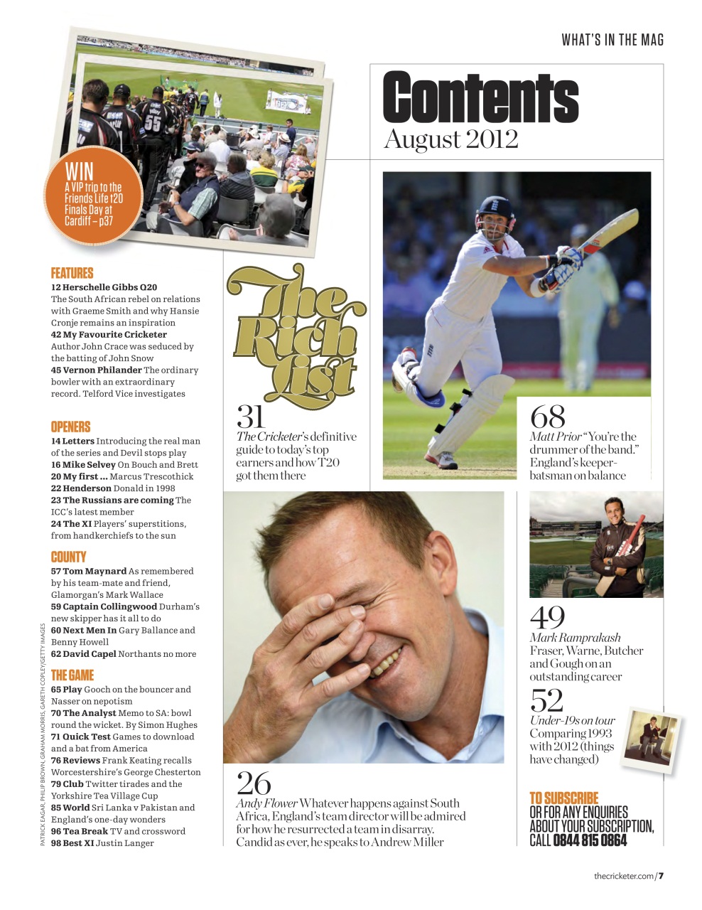 The Cricketer Magazine Preview Pages