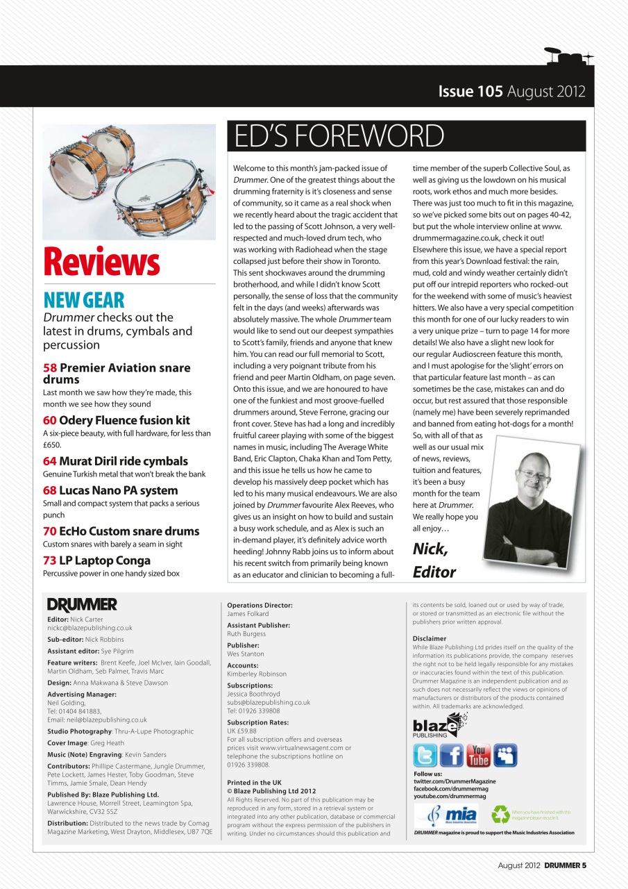 iDrum magazine: Never miss a beat Preview Pages