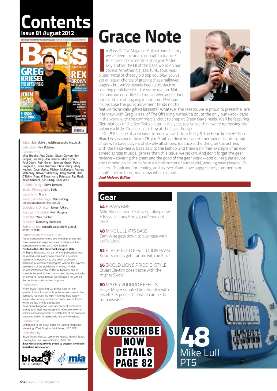 Bass Player UK Preview Pages