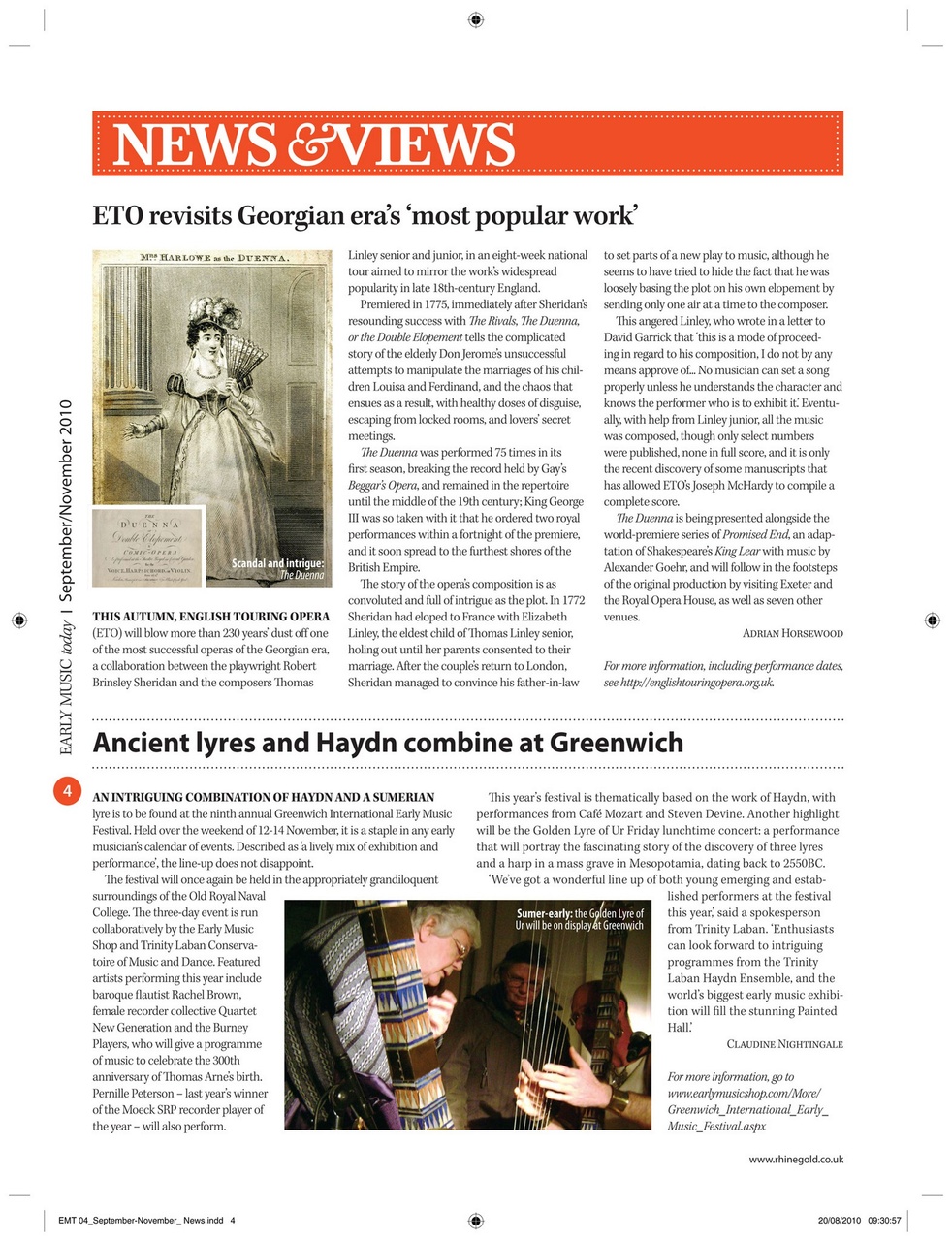 Early Music Today Preview Pages