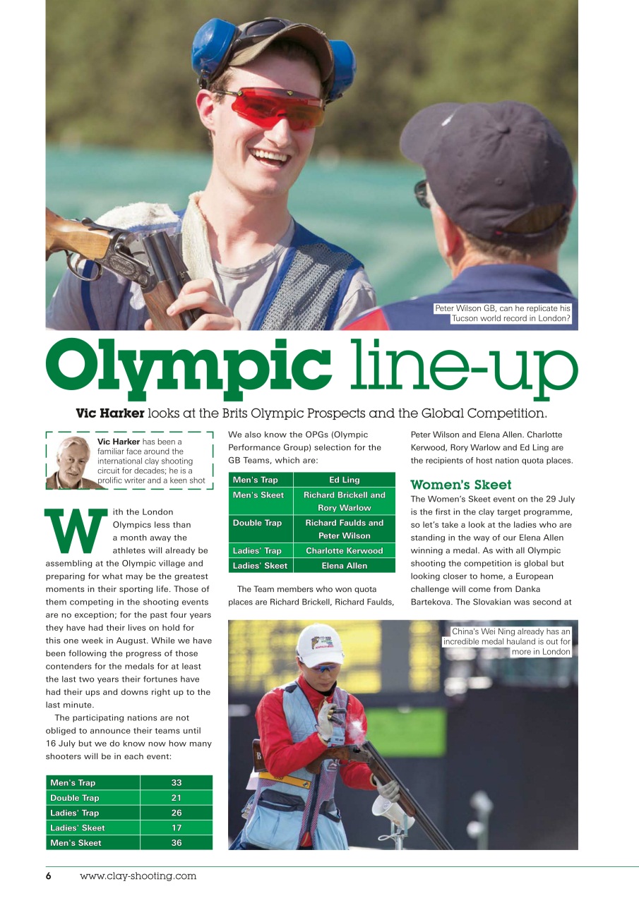 Clay Shooting Preview Pages