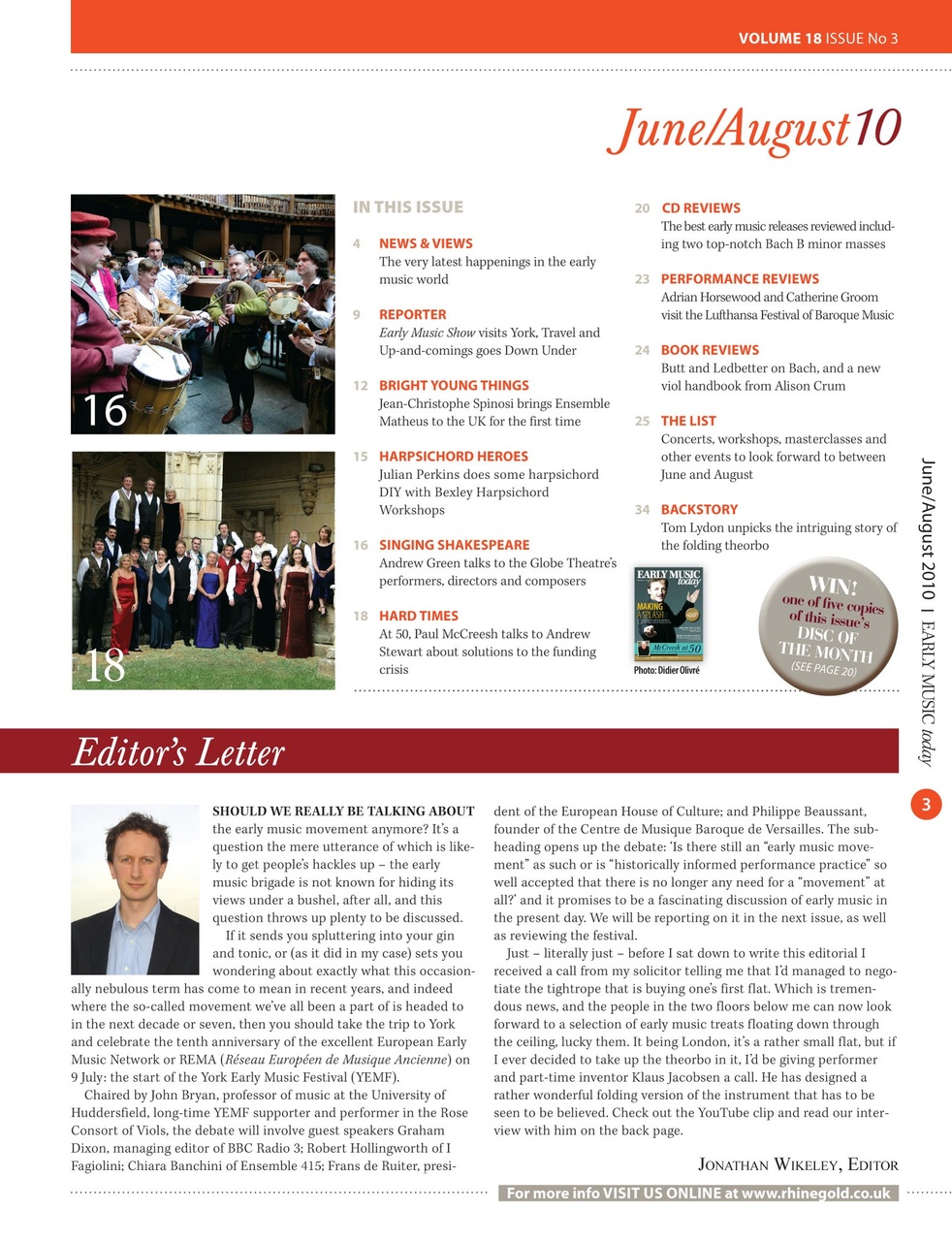 Early Music Today Preview Pages