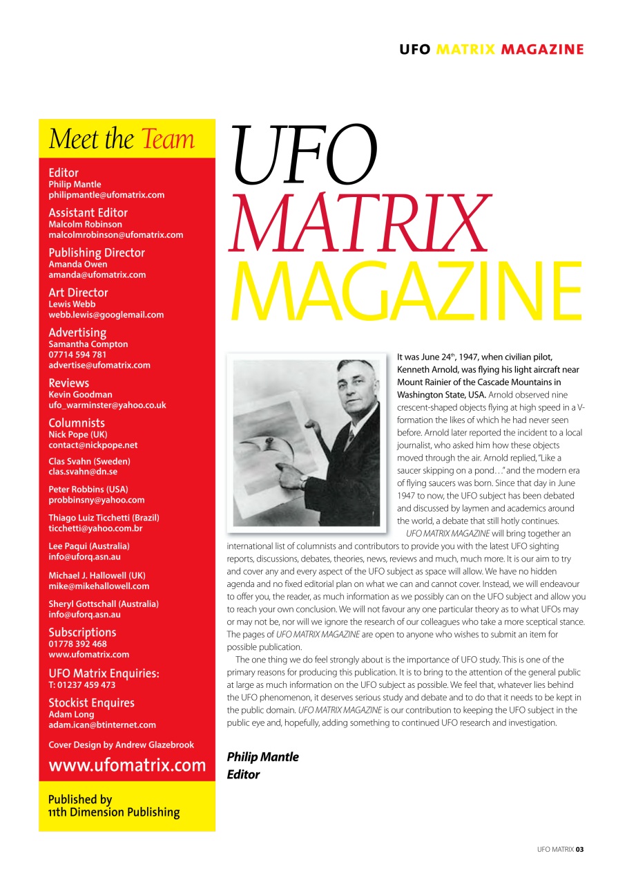 UFO Matrix Preview Pages