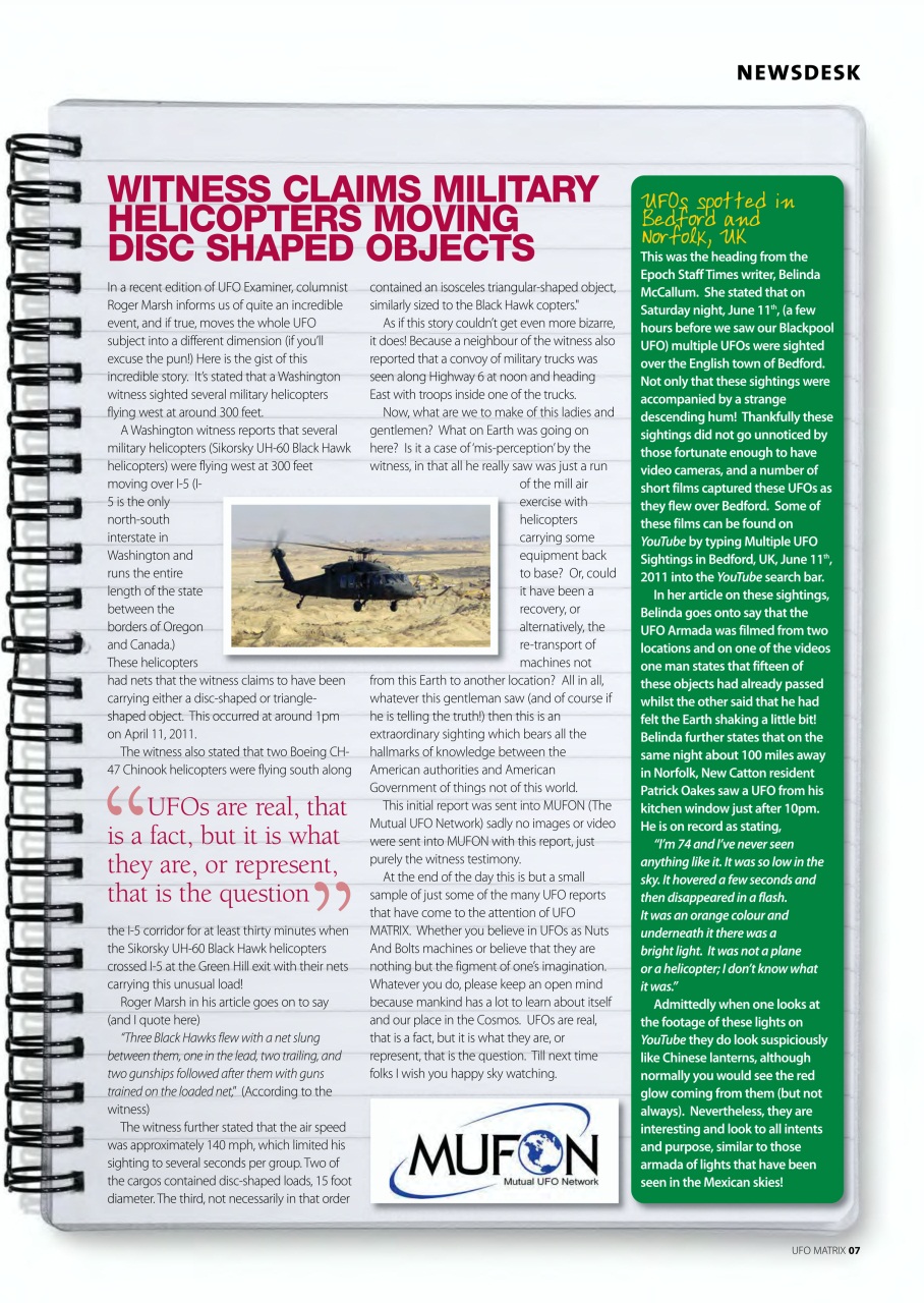 UFO Matrix Preview Pages