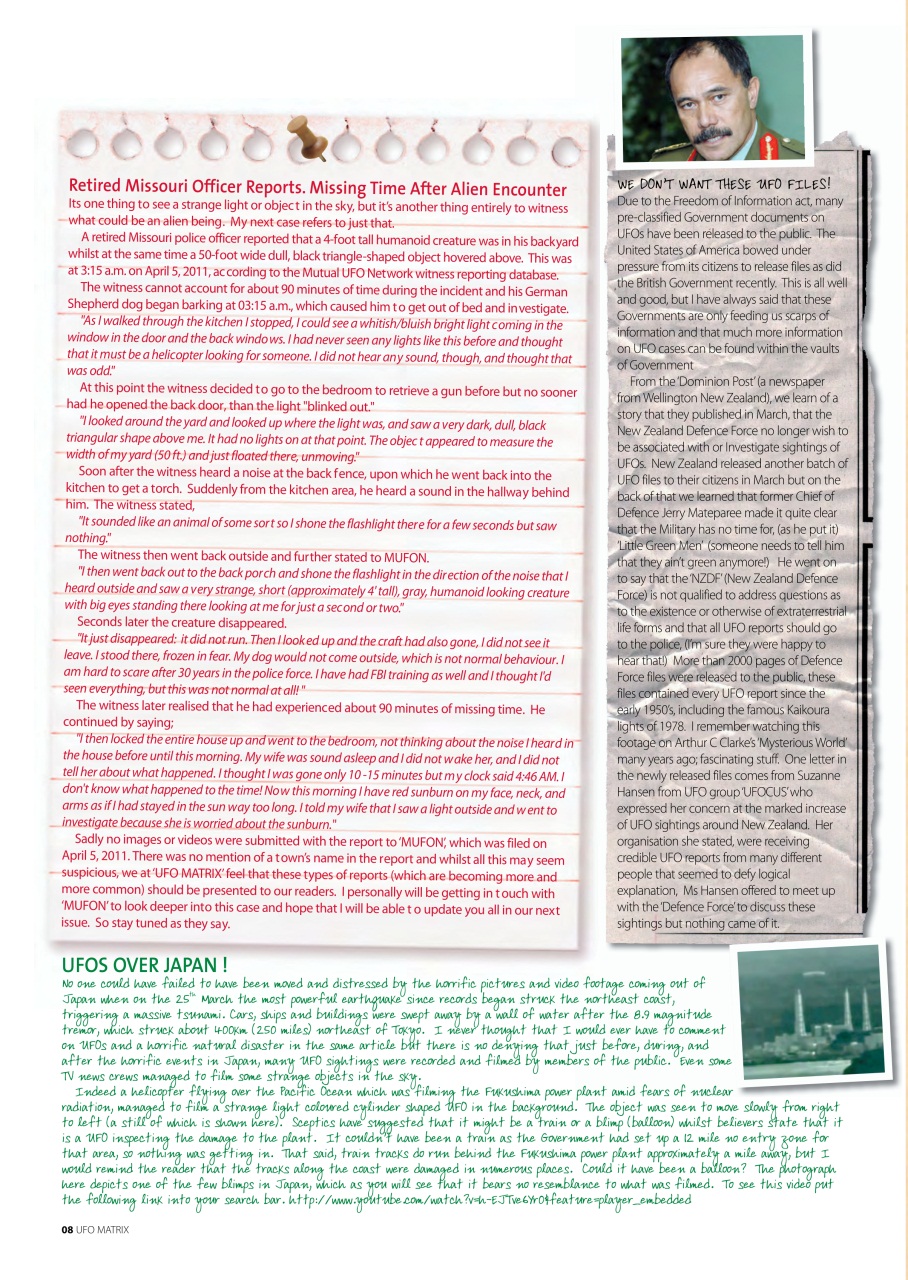 UFO Matrix Preview Pages