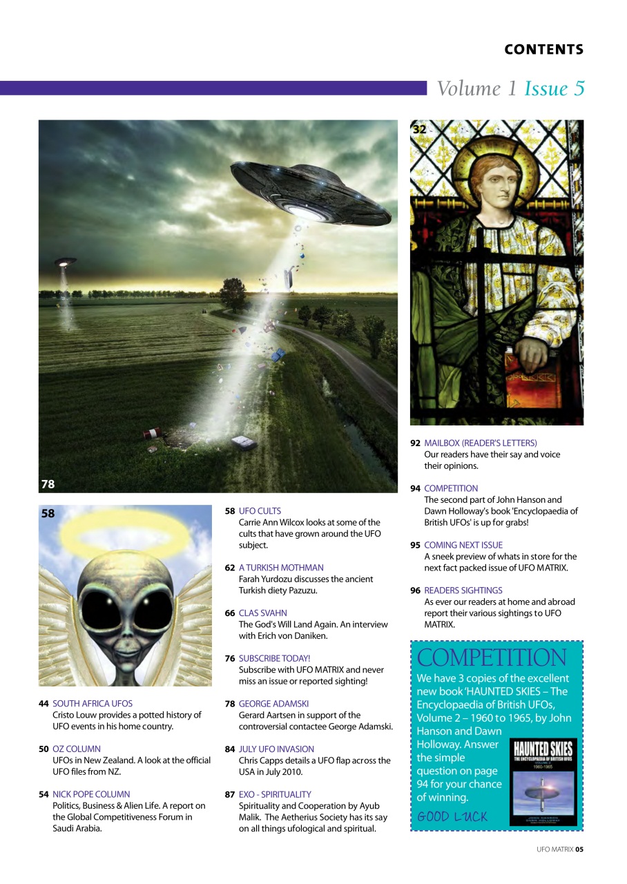 UFO Matrix Preview Pages