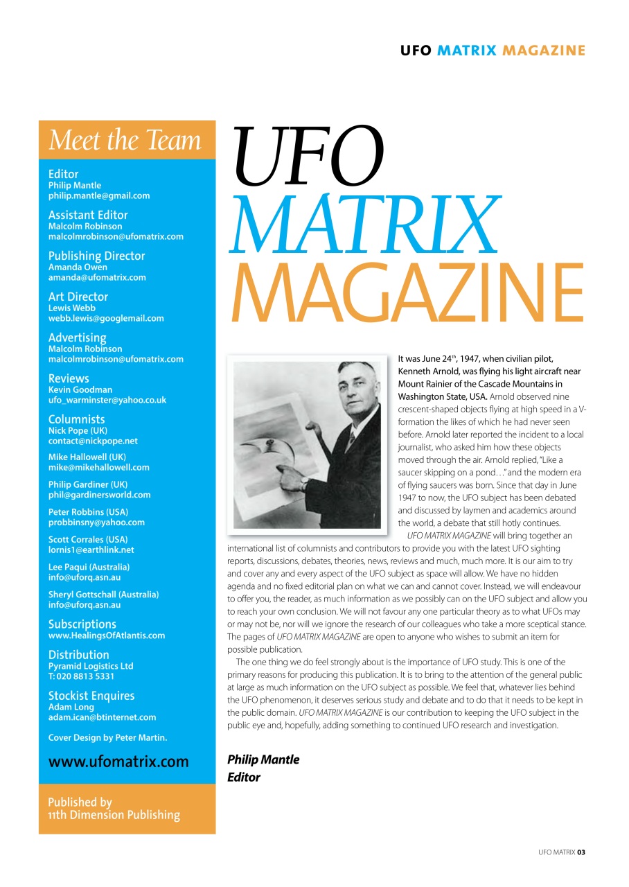 UFO Matrix Preview Pages
