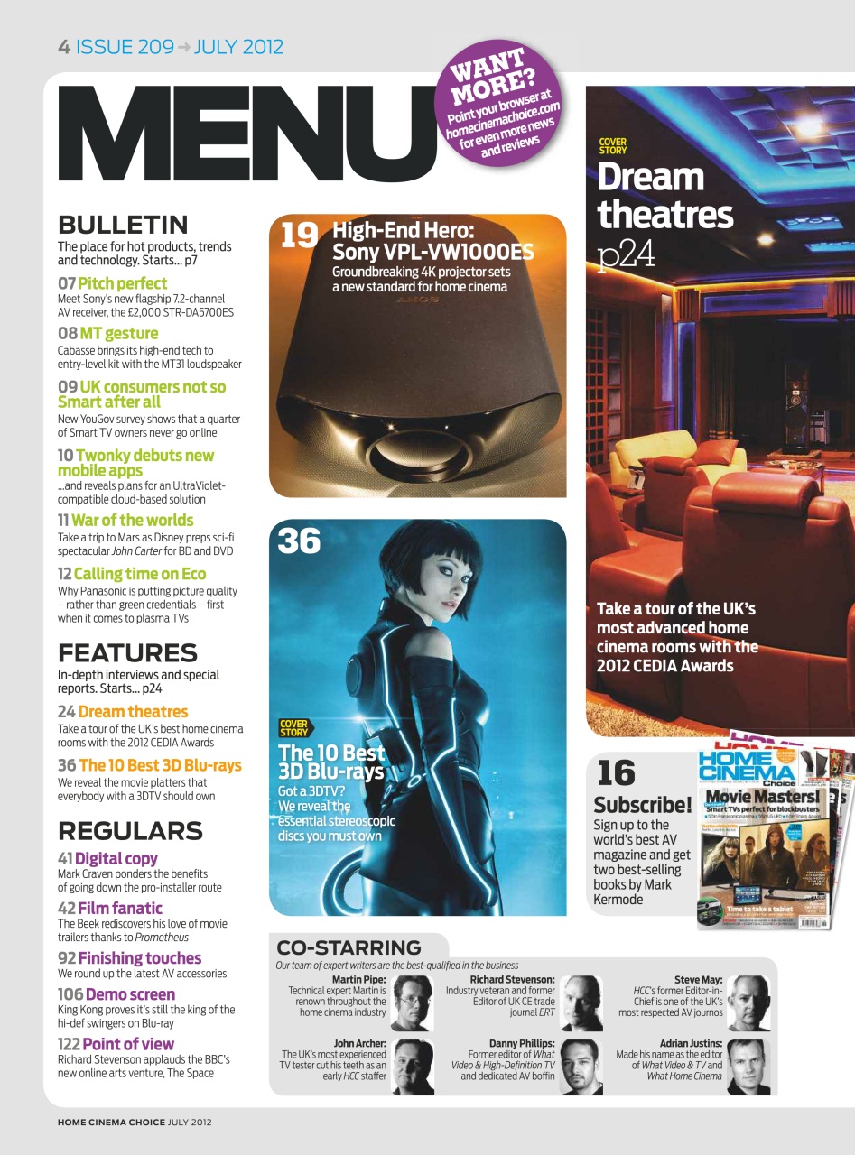 Home Cinema Choice Preview Pages