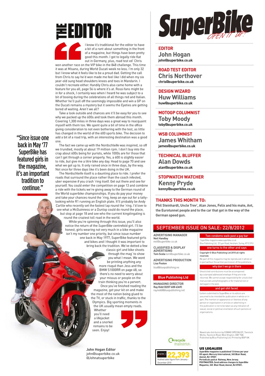 Superbike Magazine Preview Pages