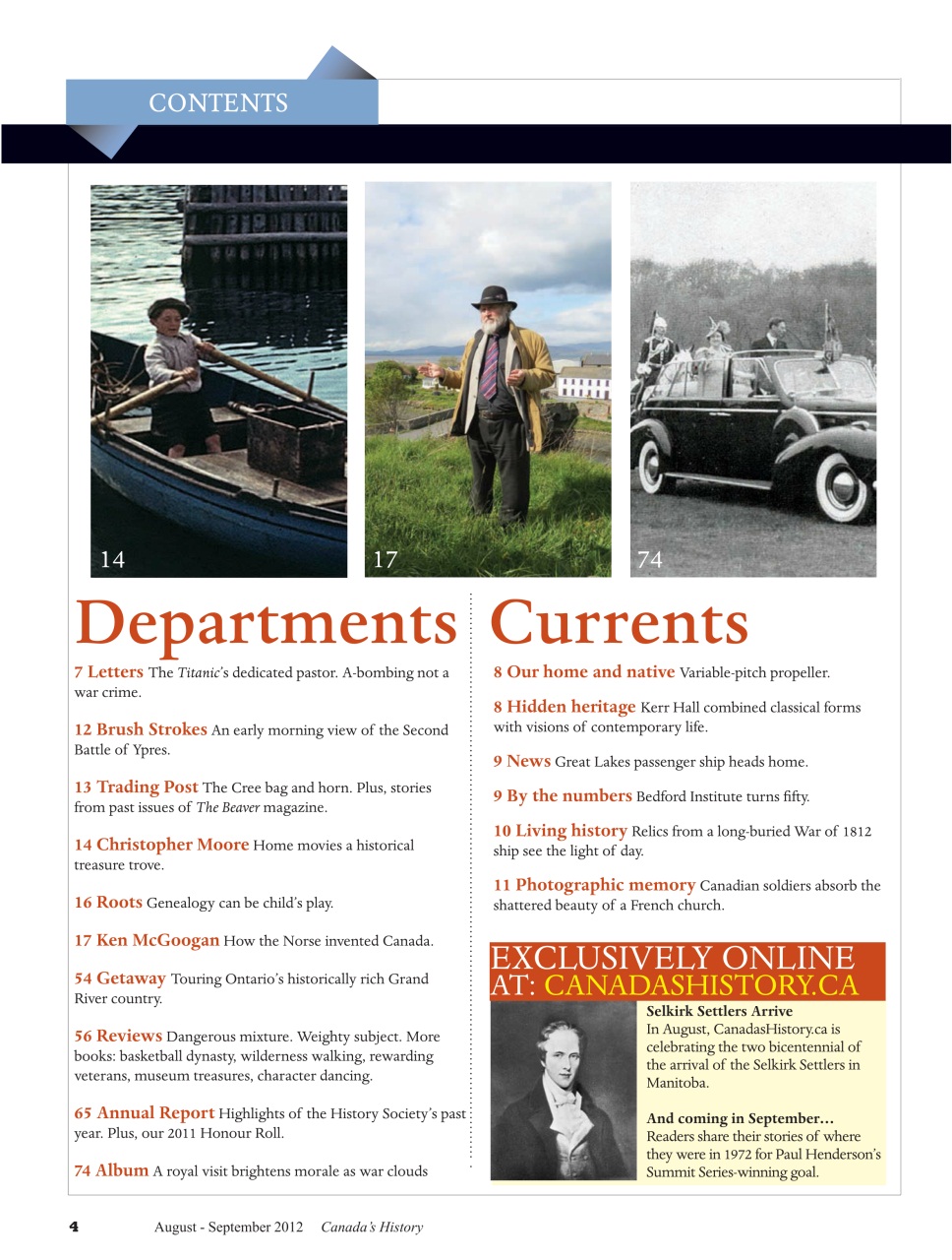 Canada's History Preview Pages