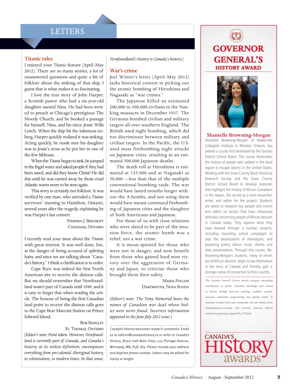 Canada's History Preview Pages