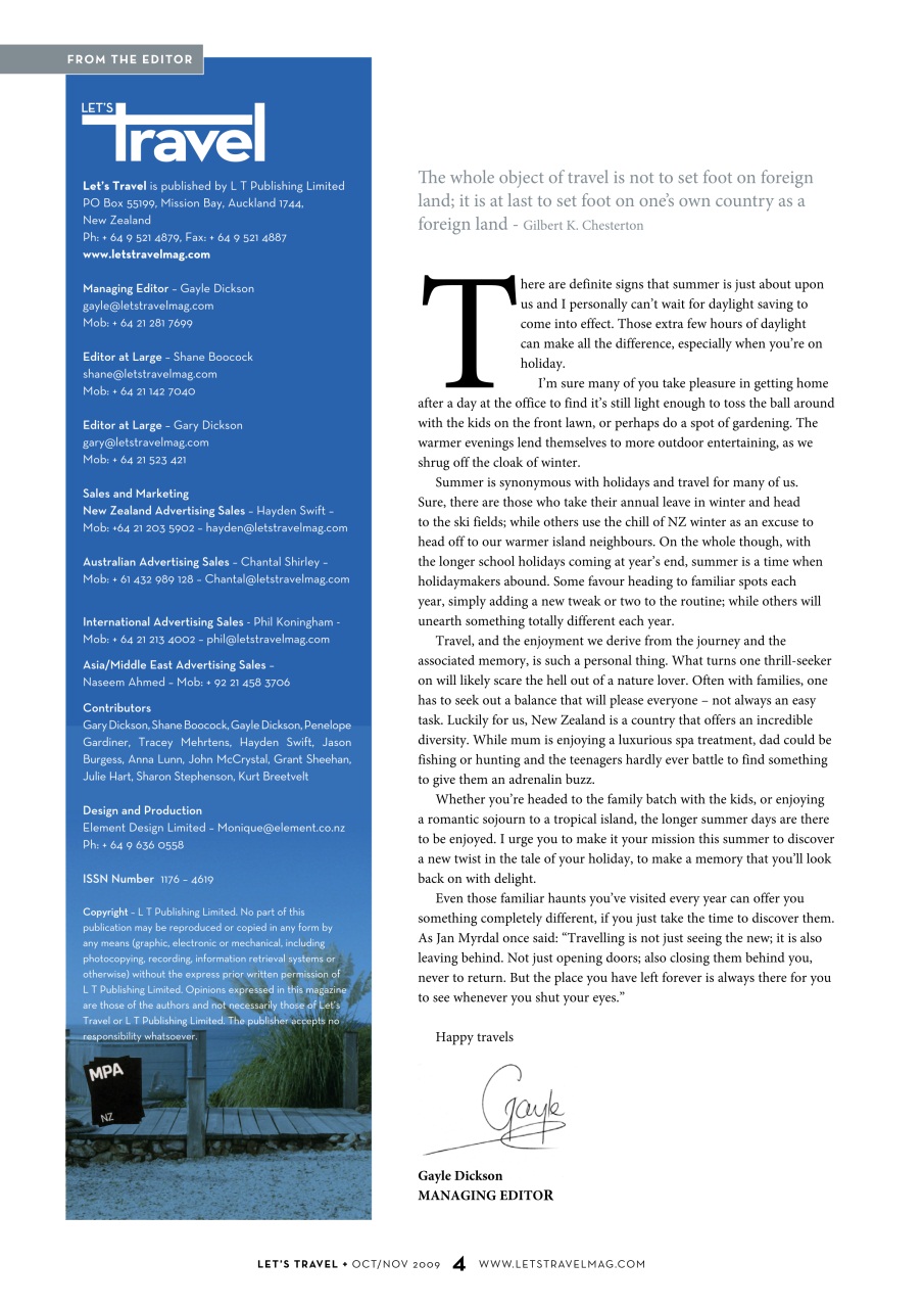 Let’s Travel Preview Pages