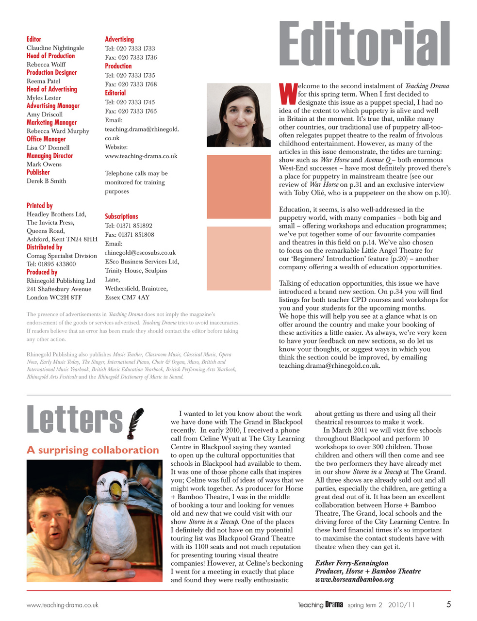 Drama and Theatre Preview Pages