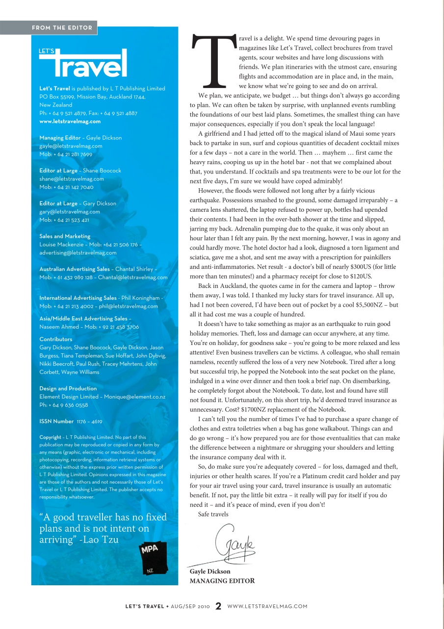 Let’s Travel Preview Pages