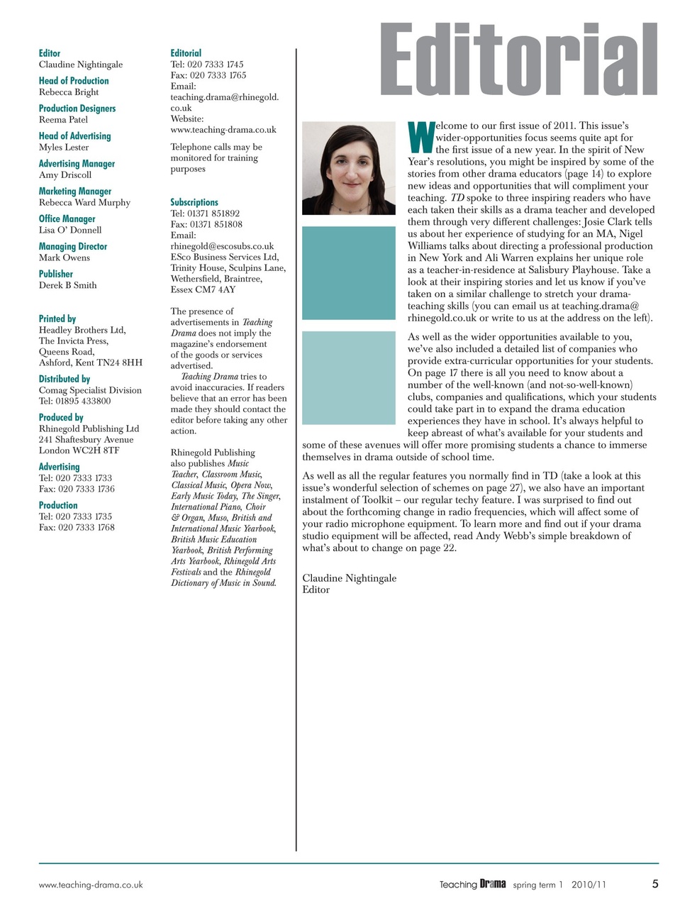 Drama and Theatre Preview Pages